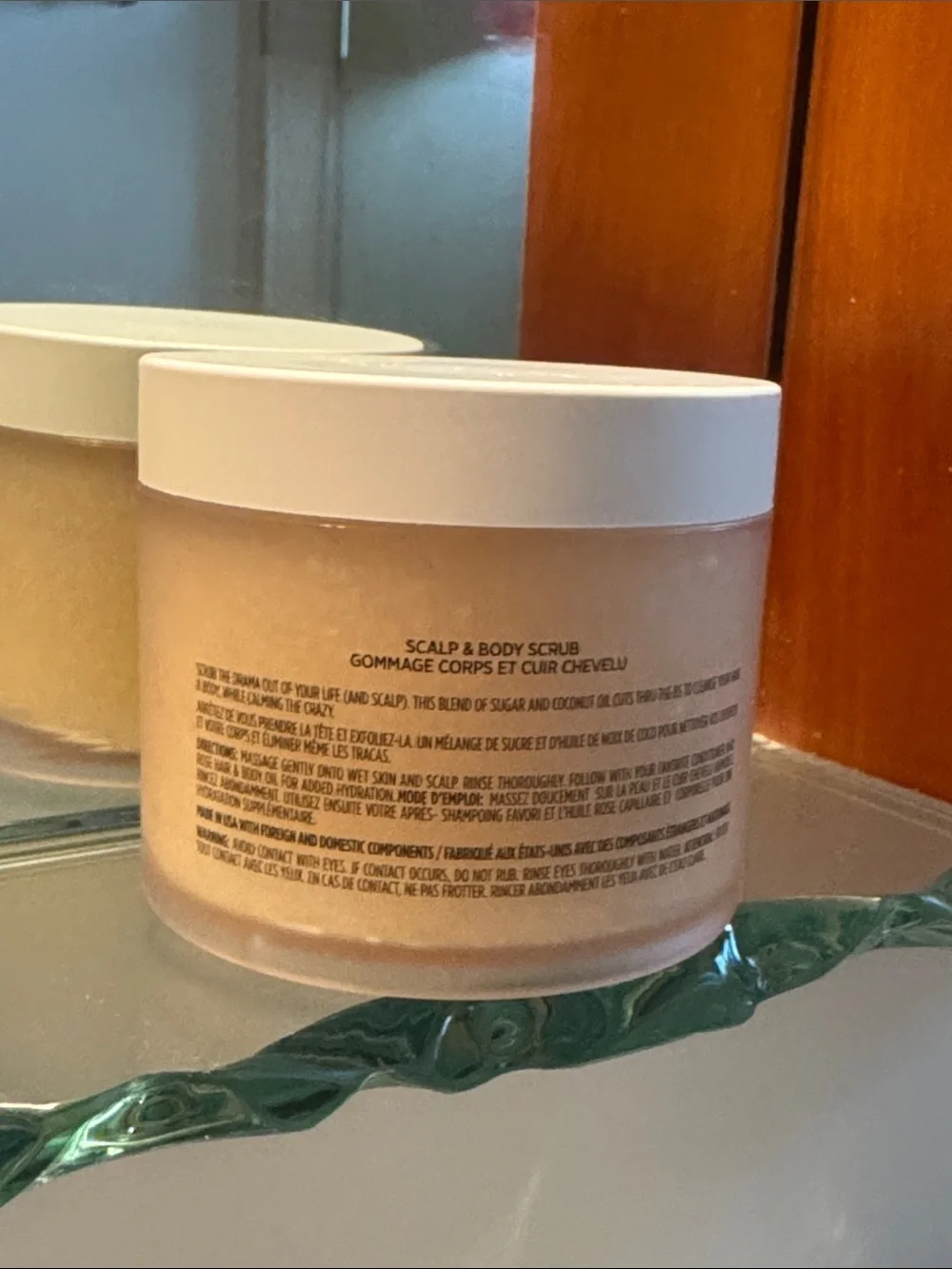 New OUAI Melrose body & scalp scrub exfoliant full size 8.8 oz jar clean beauty
